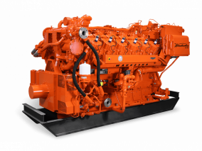 Waukesha VHP Series Five Gas Engineの正面図/ブランド名付き