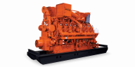 Front View of a Waukesha VHP Gas Engine / branded